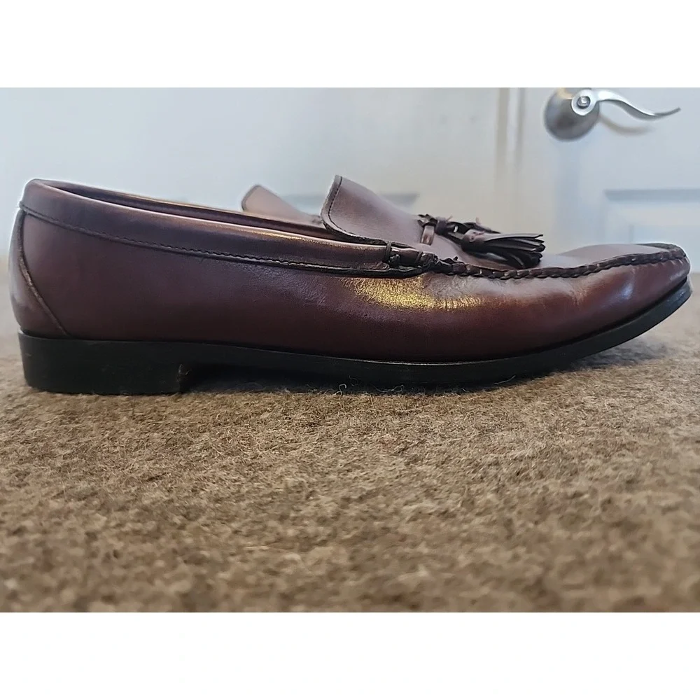 Allen Edmonds Saratoga Tassel Loafers Men's 11 Burgundy Leather Made in The USA‎